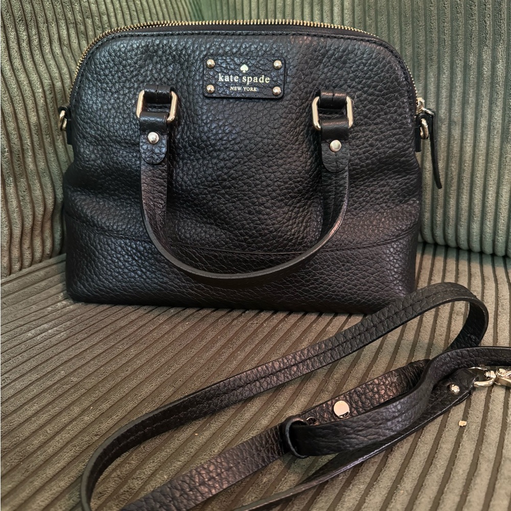Kate Spade Black Pebbled Leather Satchel